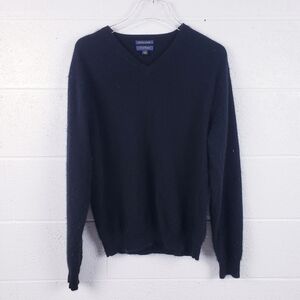 Club Room Black 100% Cashmere V-Neck Pullover Sweater Women's Size Large‎